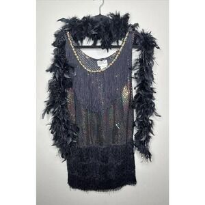 California Costume‎ Collections Women’s Flapper multi Sequin Dress Size Medium